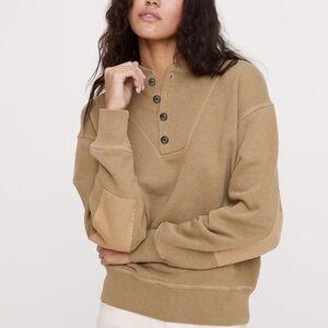 Banana Republic whiskey brown Henley sweatshirt.  NWT